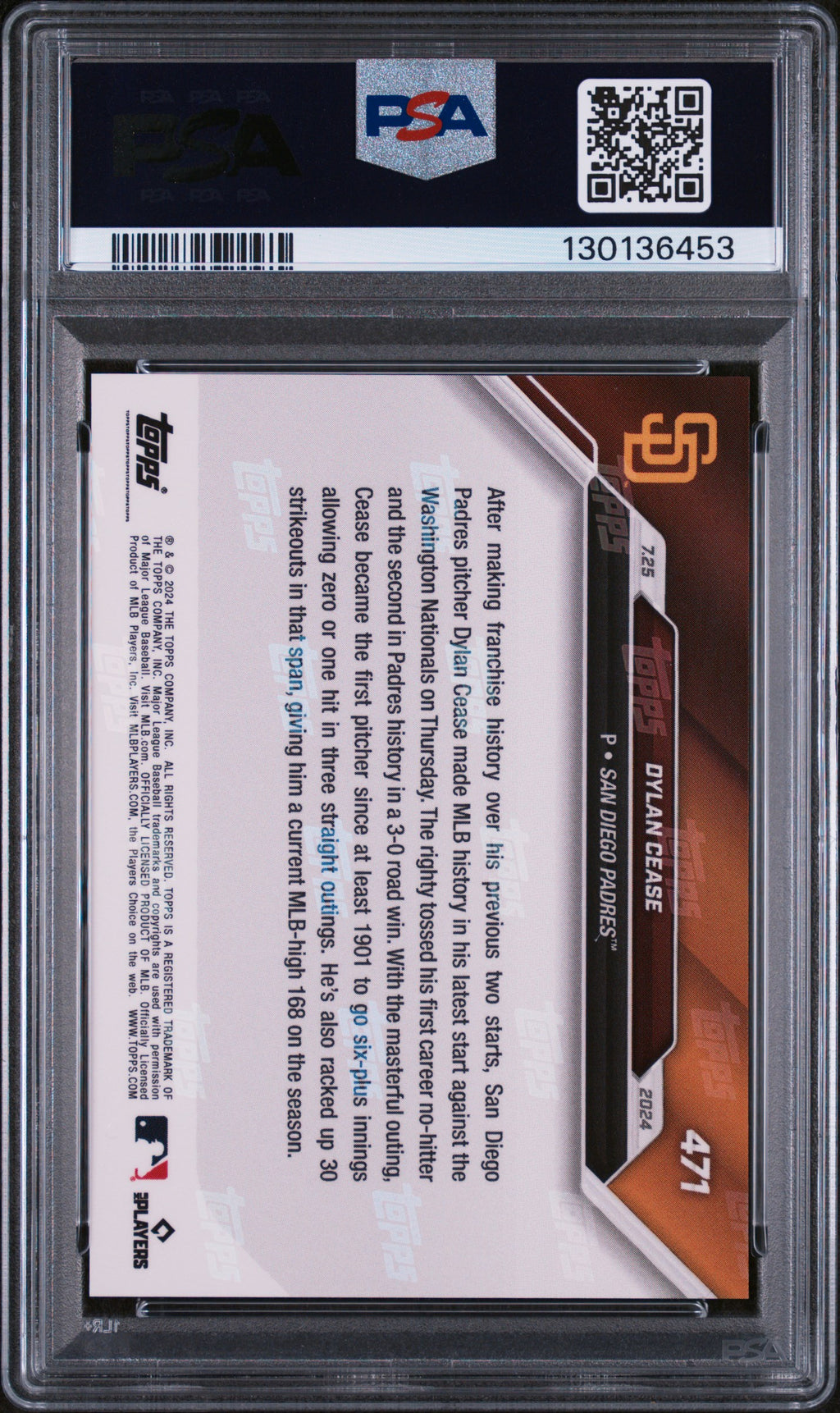 2024 Topps Now Dylan Cease #471 PSA 10