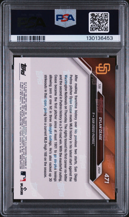 2024 Topps Now Dylan Cease #471 PSA 10