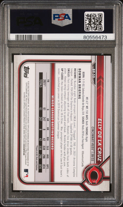 2022 Bowman Paper Prospects Baseball—Elly De La Cruz #BP50 —PSA 9
