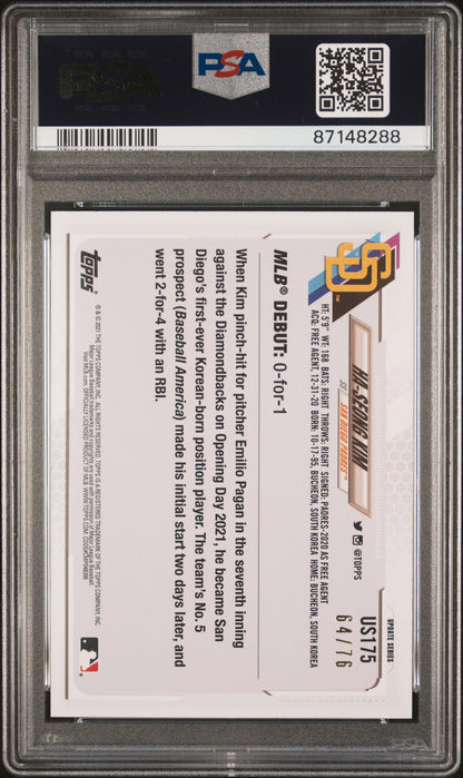 Topps 2021 Topps Update Baseball—Ha-Seong Kim #US175 Independence Day —PSA 10