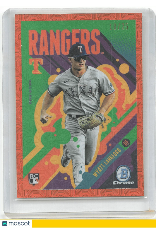 Topps 2024 Bowman Chrome Baseball Wyatt Langford RC 10/25 #BA-9 - Papa Joey's Collectibles