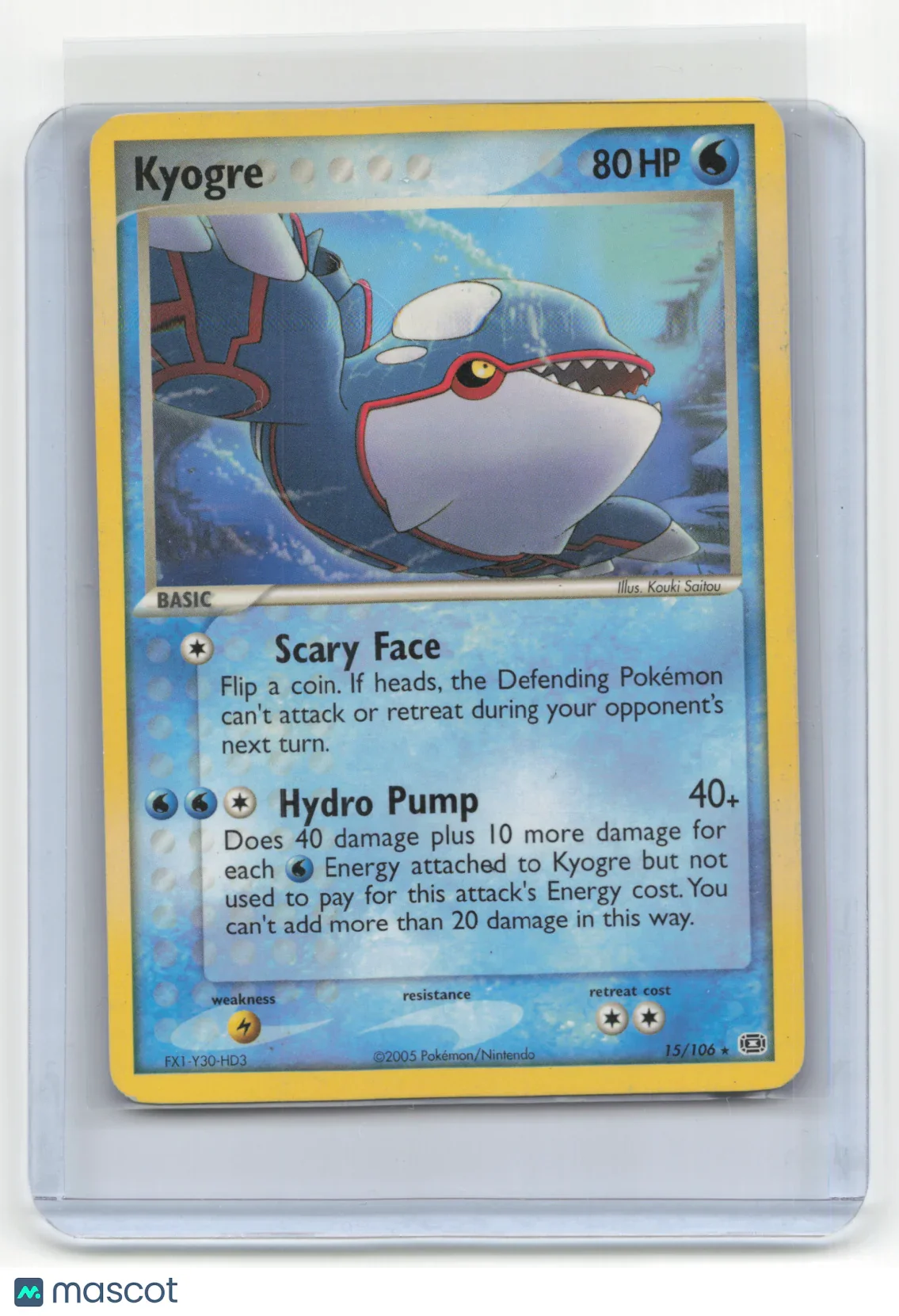 2005 Pokemon TCG Kyogre EX Emerald #15/106 Lightly Played - Papa Joey's Collectibles