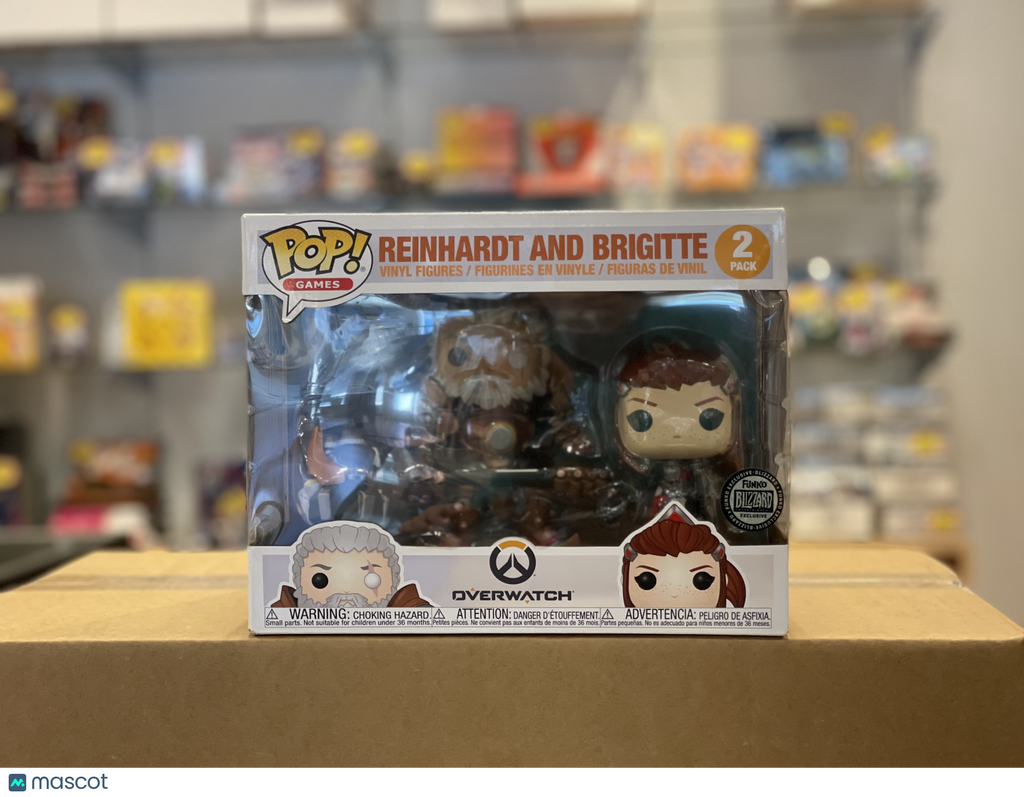 Funko Overwatch Reinhardt and Brigitte (Good) Blizzard Exclusive