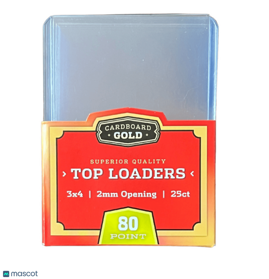 Cardboard Gold Standard 80 Pt. Clear 3" x 4" Toploader 25 ct.