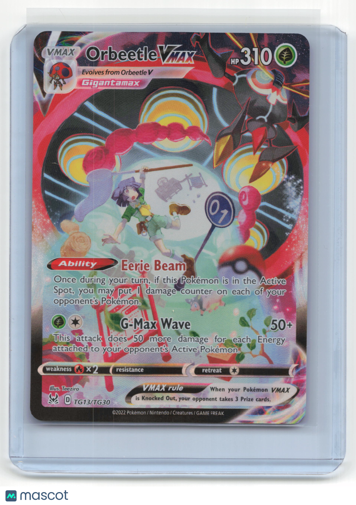 2022 Pokemon TCG Orbeetle VMAX Lost Origin #TG13/TG30 Lightly Played