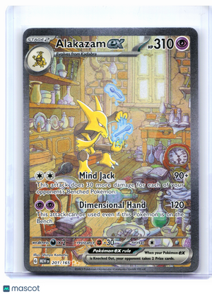 2023 Pokemon—Alakazam ex #201/165 Scarlet & Violet 151—SIR Holo