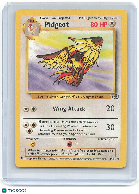 1999 Pokemon Pidgeot #24/64 24/64 - Papa Joey's Collectibles