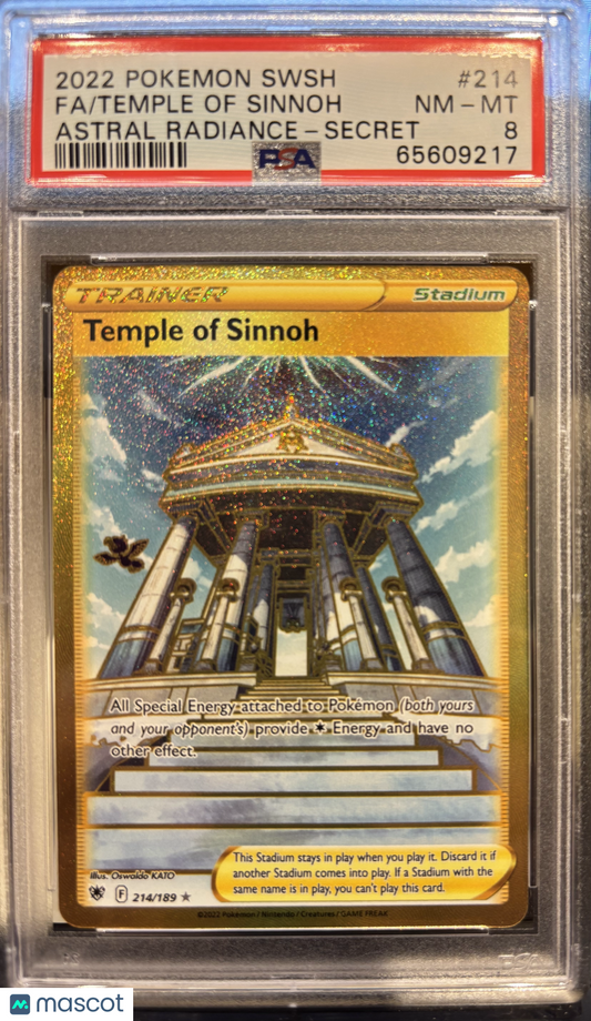 2022 Pokemon Temple Of Sinnoh Sword & Shield Astral Radiance #214/189 PSA 8