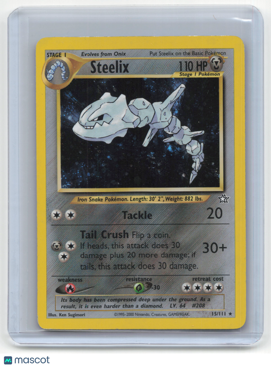 2000 Pokemon TCG Steelix Neo Genesis #15/111 Heavily Played Holo