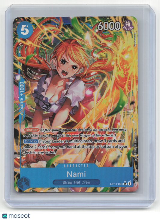 2025 One Piece Card Game Nami A Fist of Divine Speed #OP11-054