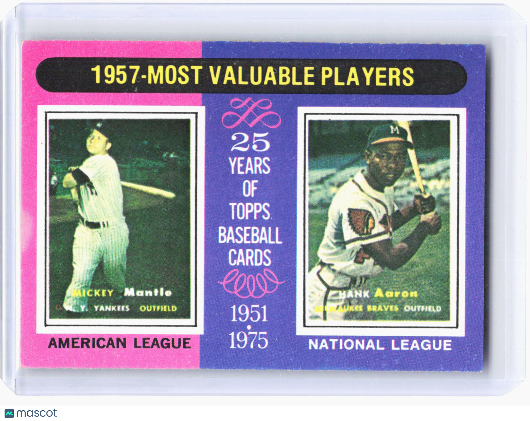 1975 Topps Baseball—1957- Most Valuable Players #195 —Very Good
