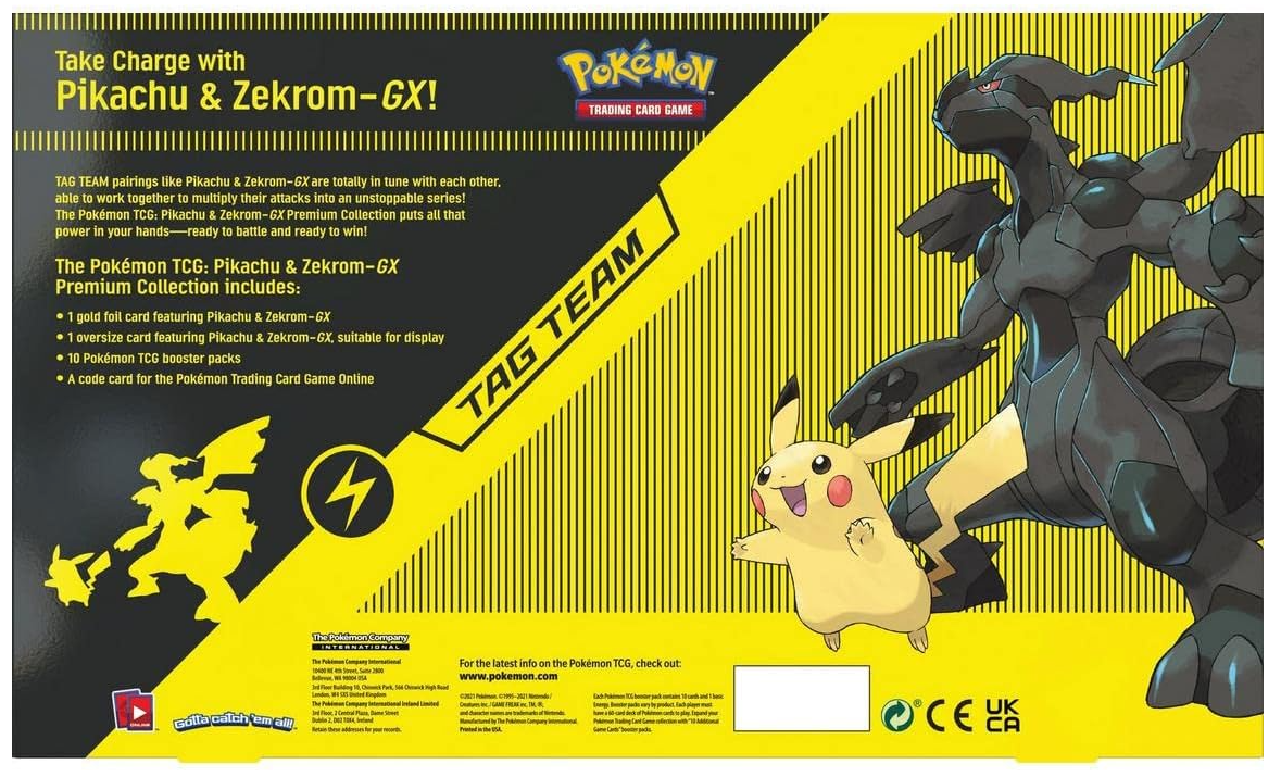 2021 Pokemon Sun & Moon Pikachu & Zekrom GX Premium Collection Box
