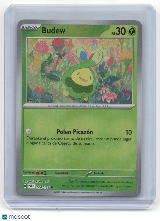 2025 Pokemon TCG Budew Prismatic Evolutions #004/131 Spanish MasterBall Holo