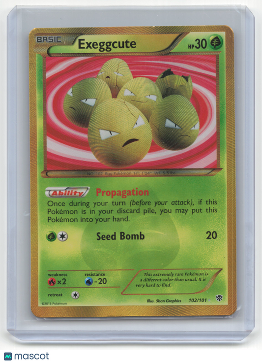 2013 Pokemon TCG Exeggcute Plasma Blast #102/101 Light Played