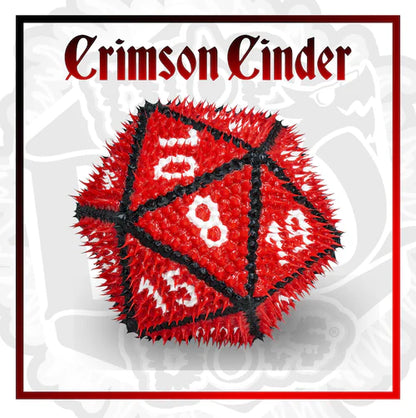 Drop Dots Jumbo Dice D20 5.5 in (Crimson Cinder) - Papa Joey's Collectibles