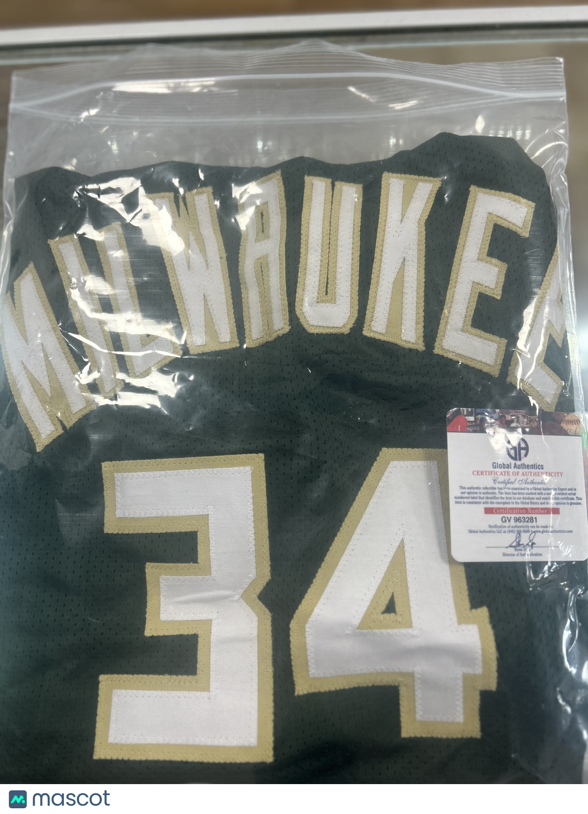 Giannis Antetokounmpo Milwaukee Bucks Autographed Basketball Jersey w/COA