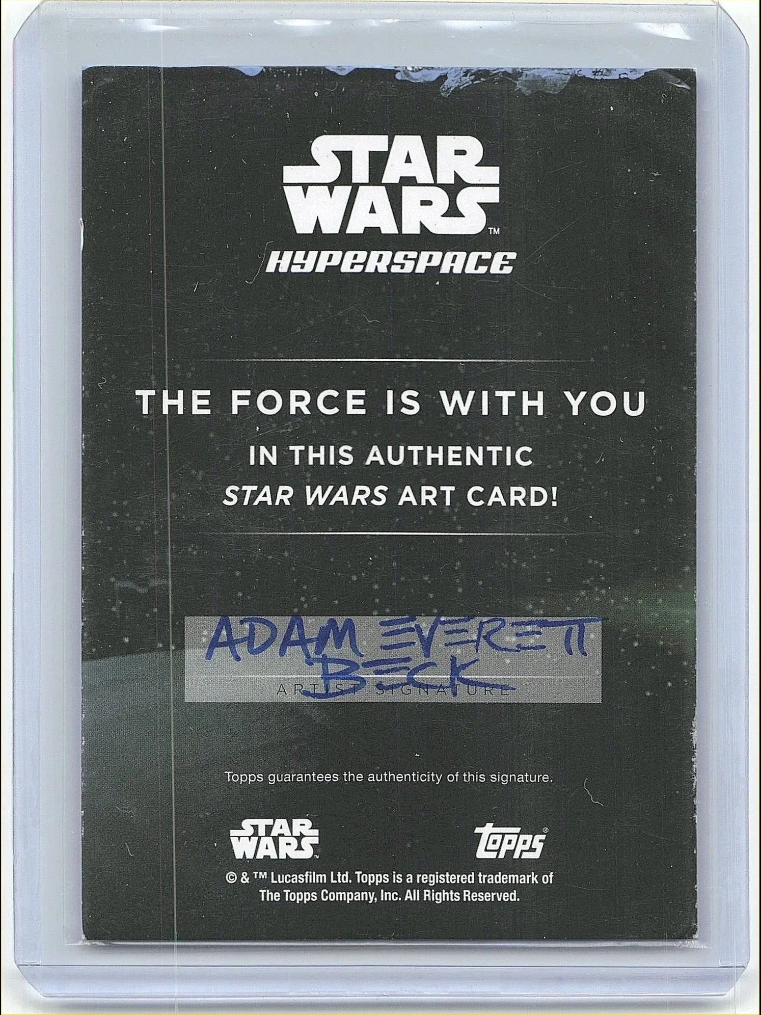 2023 Topps Star Wars Hyperspace Star Wars Adam Everett Beck #1/1 Adam Beck - Papa Joey's Collectibles