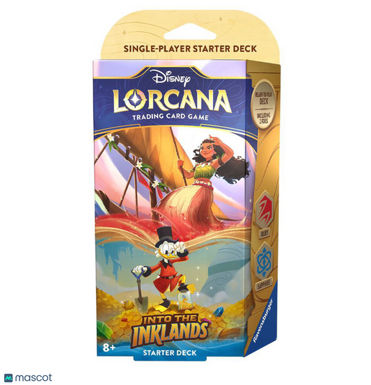 2024 Disney Lorcana TCG Into the Inklands Ruby & Sapphire Starter Deck