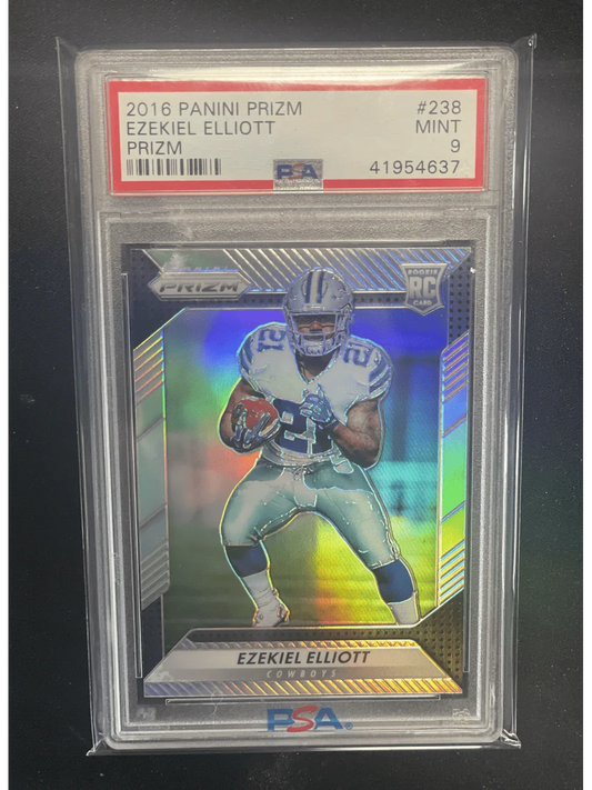2016 Panini Prizm Football Ezekiel Elliott Silver #238 PSA 9 - Papa Joey's Collectibles