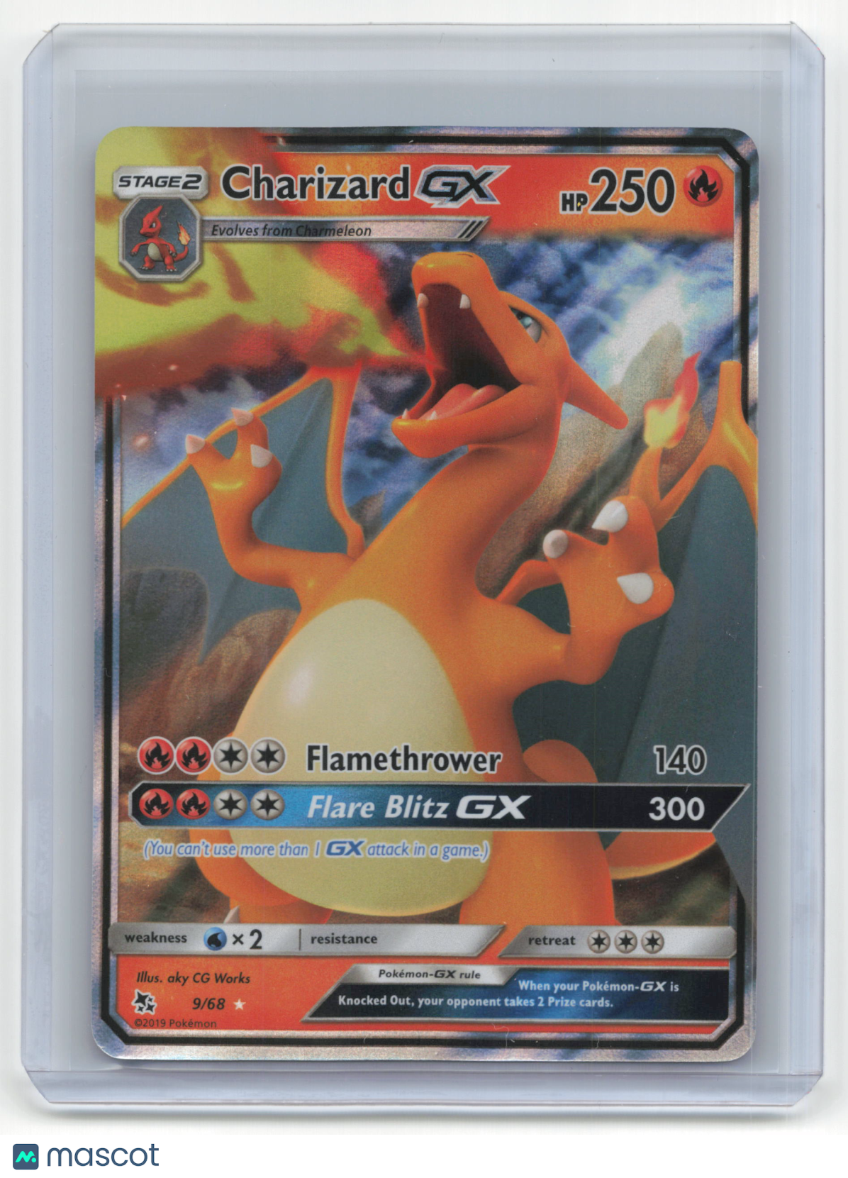 2019 Pokemon Charizard GX Hidden Fates #9/68 Lightly Played