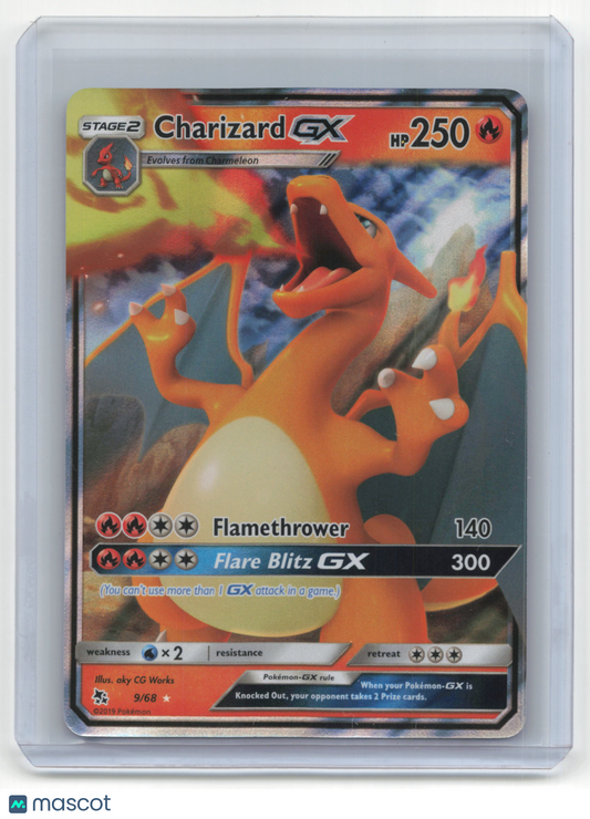 2019 Pokemon Charizard GX Hidden Fates #9/68 Lightly Played