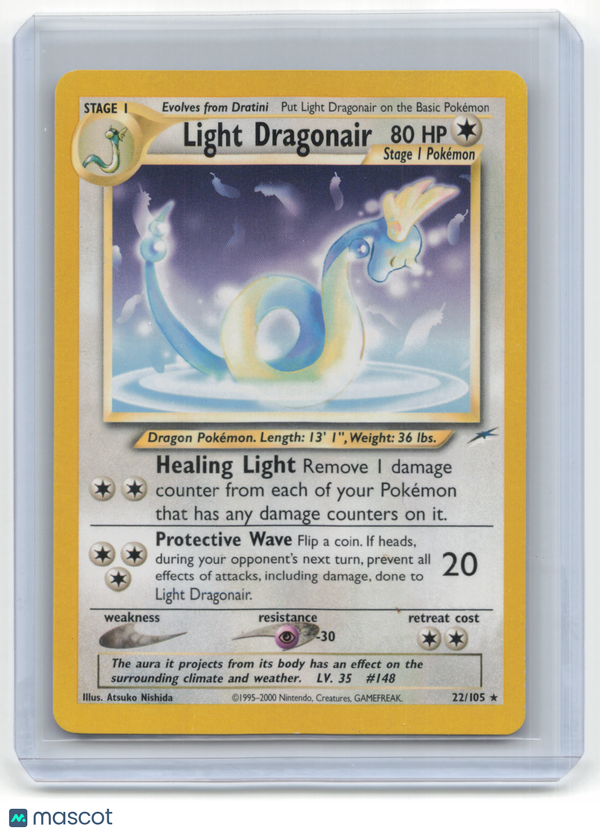 2002 Pokemon TCG Light Dragonair Neo Destiny #22/105 Mod Played Unlimited