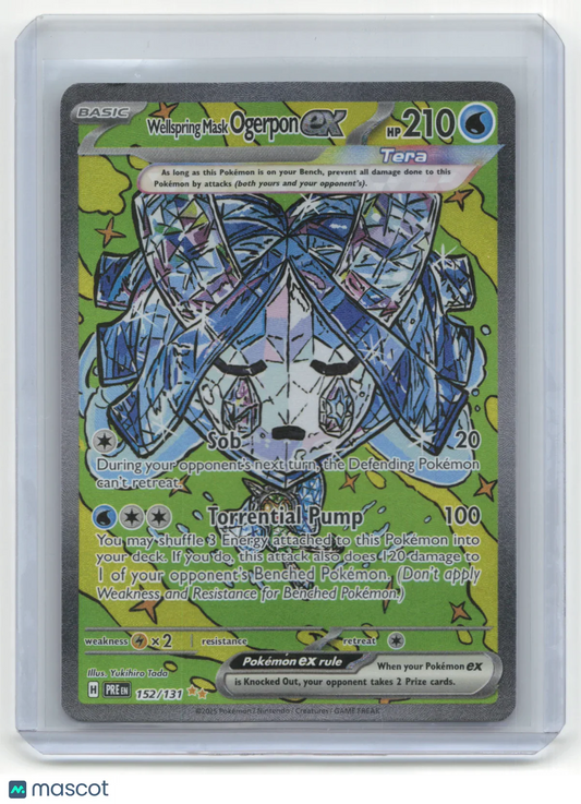 2025 Pokemon Ogerpon ex Prismatic Evolutions #152/131 - Papa Joey's Collectibles