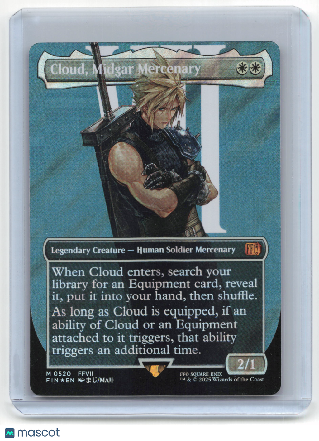 2025 MTG—Cloud, Midgar Mercenary 520 Final Fantasy—Mythic Surge Foil(Borderless)
