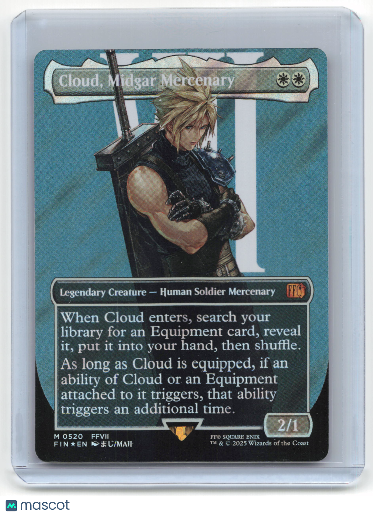 2025 MTG—Cloud, Midgar Mercenary 520 Final Fantasy—Mythic Surge Foil(Borderless)