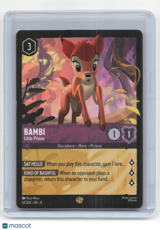 2025 Disney Lorcana Bambi Reign of Jafar #63/204 English