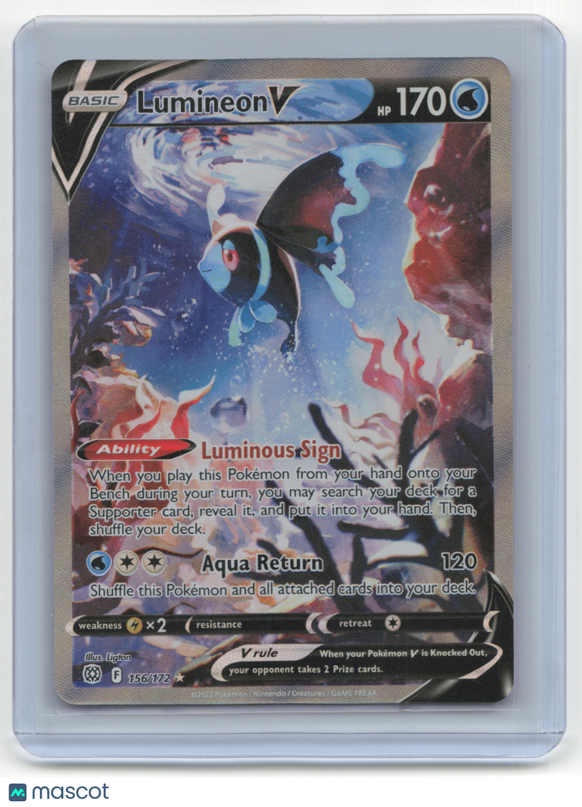 2022 Pokemon TCG Lumineon V Brilliant Stars #156/172