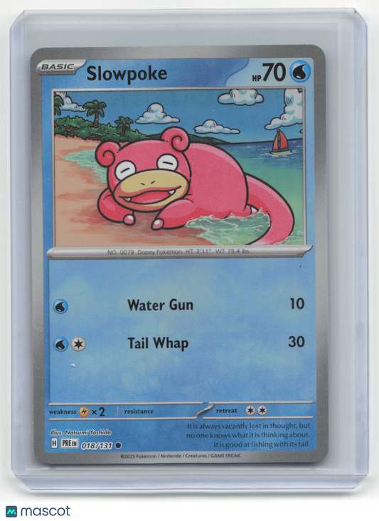 2025 Pokemon Slowpoke Prismatic Evolutions #018/131 MasterBall Holo