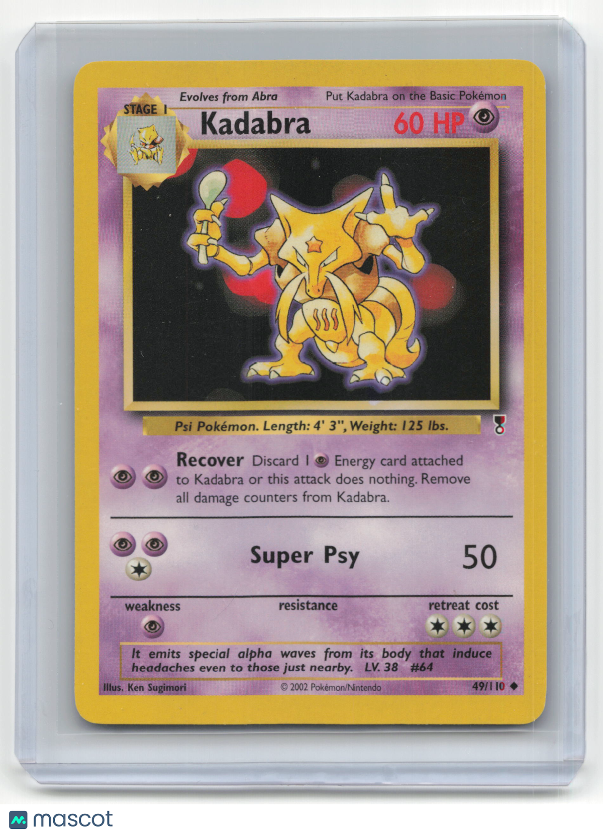 2002 Pokemon TCG Kadabra Legendary Collection #49/110