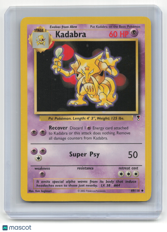 2002 Pokemon TCG Kadabra Legendary Collection #49/110