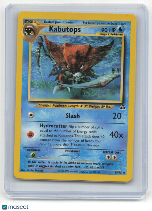 2001 Pokemon TCG Kabutops Neo Discovery #25/75 English Mod Played Basic
