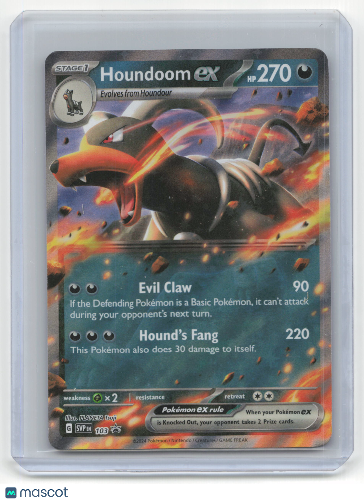 2024 Pokemon TCG Houndoom EX SV Black Star Promo #SVP 103 Promo
