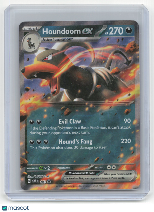 2024 Pokemon TCG Houndoom EX SV Black Star Promo #SVP 103 Promo