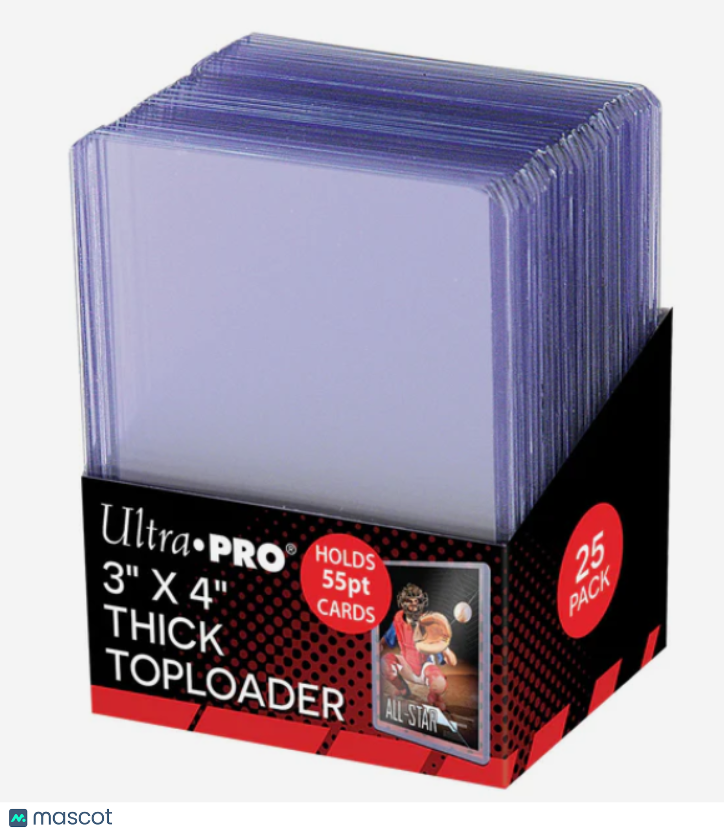 Ultra PRO Standard 55 Pt. Pt. Clear 3" x 4" Thick Toploader 25 ct.