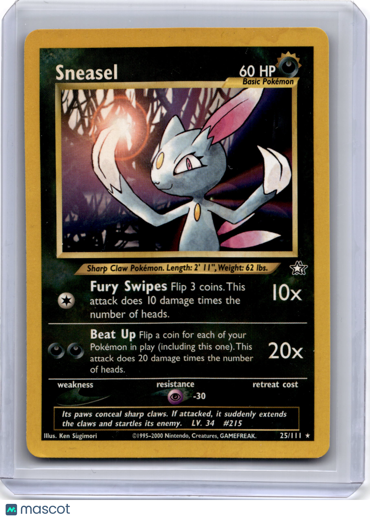 2000 Pokemon TCG Sneasel Neo Genesis #25/111