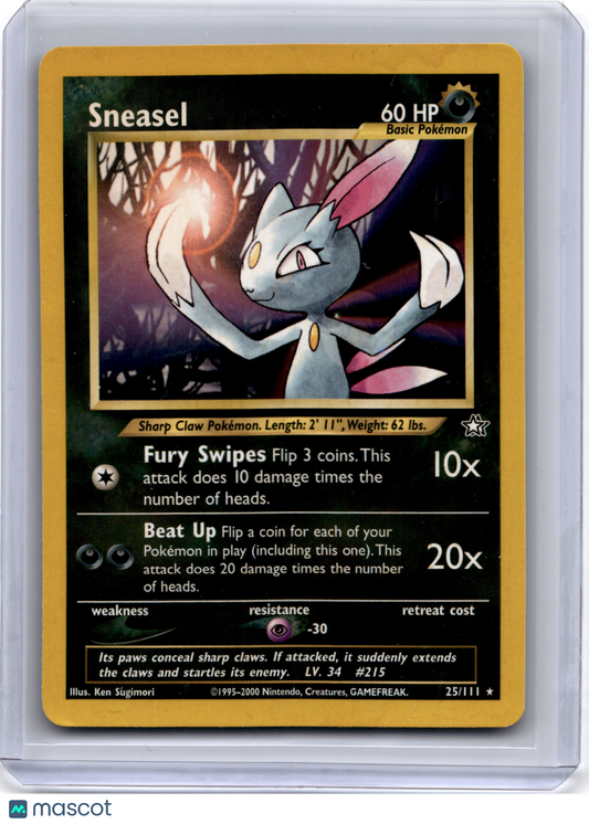 2000 Pokemon TCG Sneasel Neo Genesis #25/111