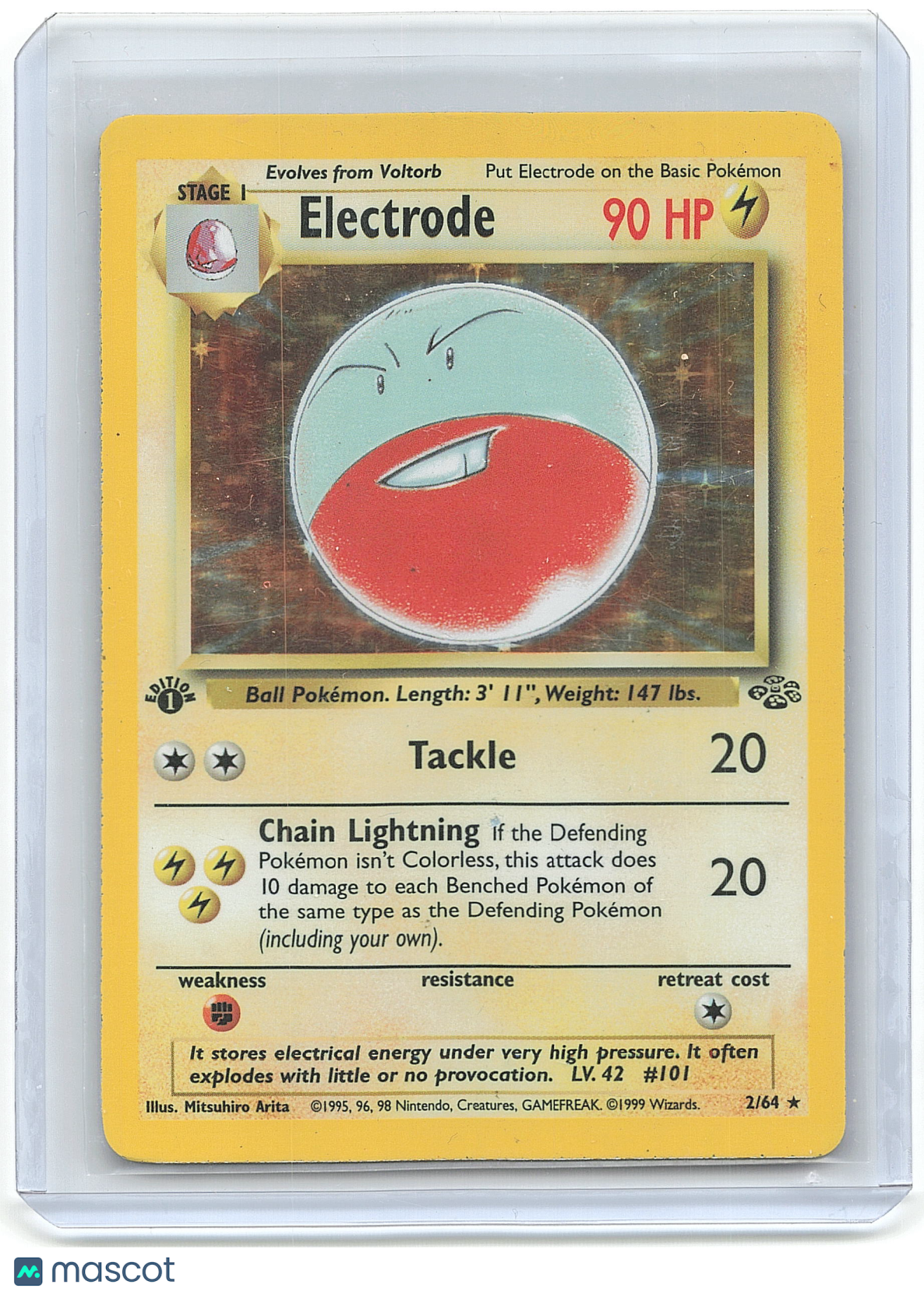 1999 Pokemon Electrode #21/64 holo heavy play