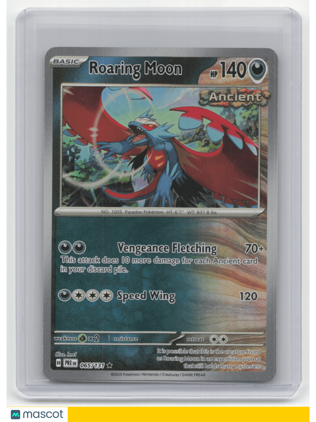 2025 Pokemon TCG Roaring Moon Prismatic Evolutions #065/131 MasterBall Holo TCG/CCG