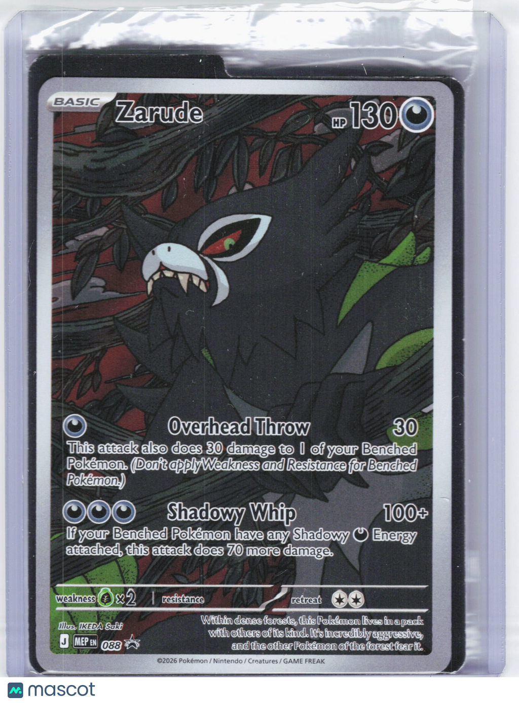 2026 Pokemon—Zarude #088 Mega Evolution Promo—Black Star Promo Holo [Sealed]