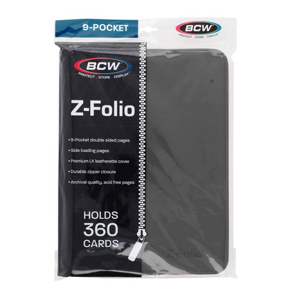BCW Gray 9-Pocket 360-ct. Standard size Z-Folio Binder