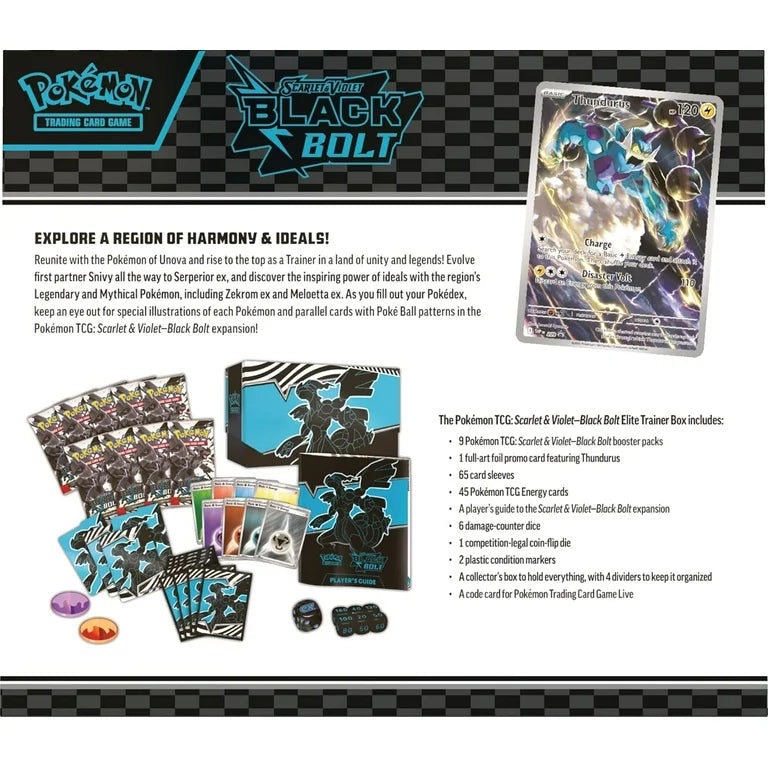 2025 Pokemon Scarlet & Violet Black Bolt Elite Trainer Box