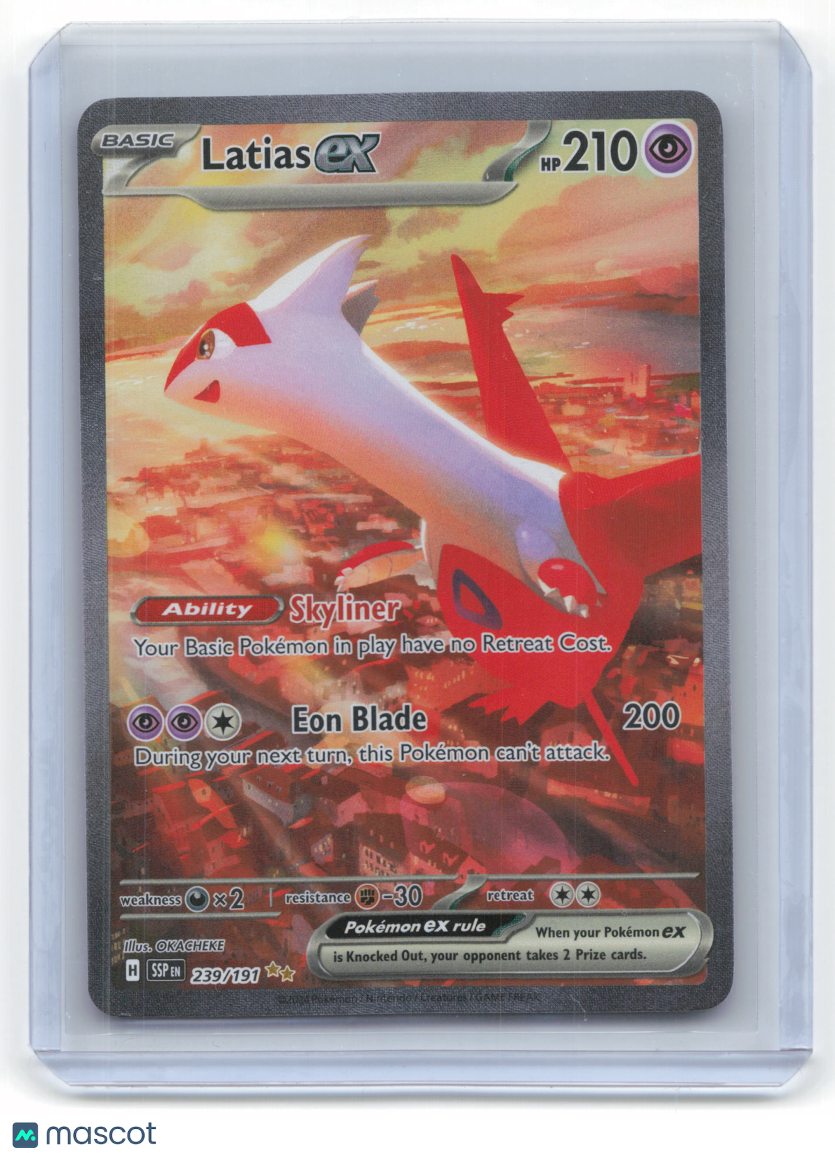 2024 Pokemon Latias EX Surging Sparks Special Illustration Rare Holo #239/191 NM