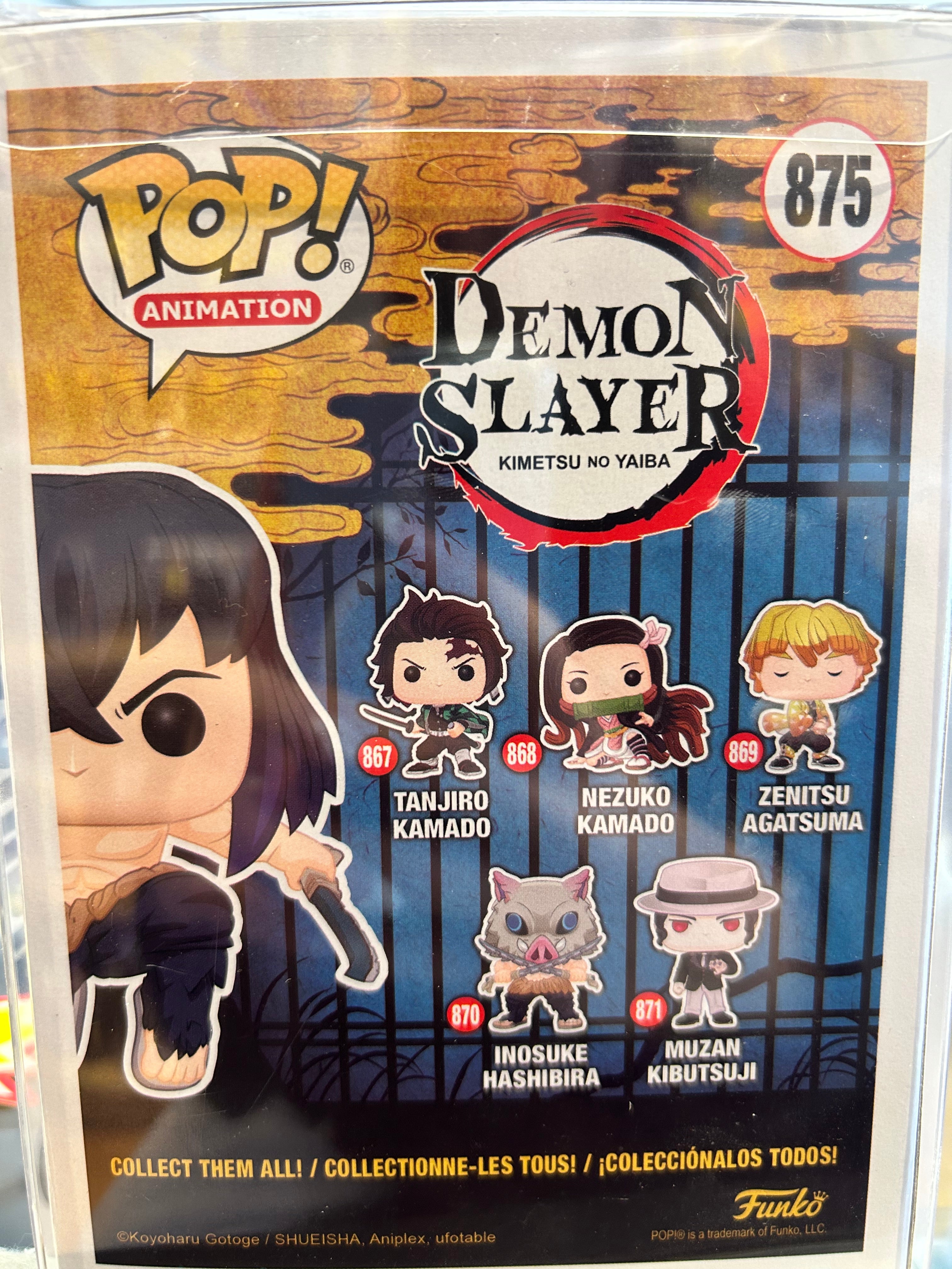 Funko Demon Slayer Inosuke Hashibira #875 (VG) Limited Edition Chase