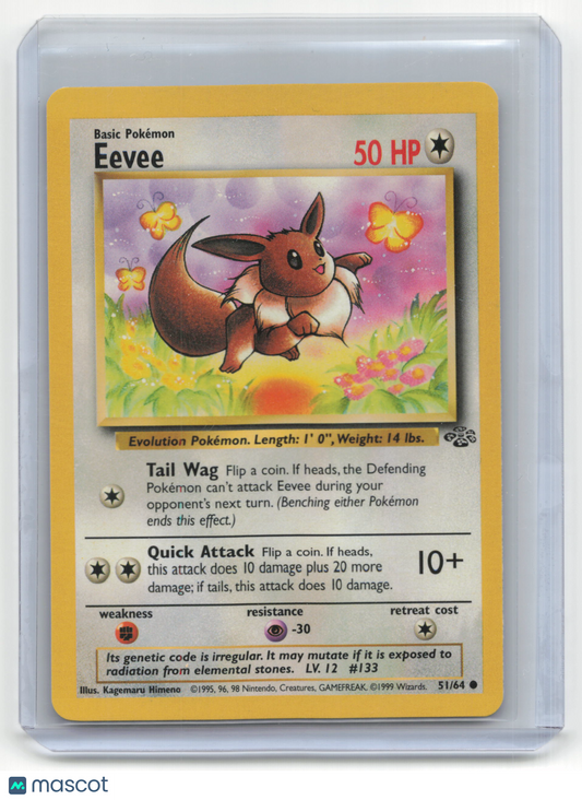 1999 Pokemon Eevee Jungle #51/64 Unlimited