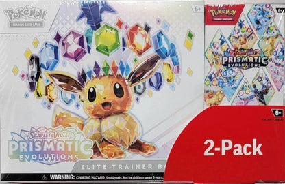 2025 Pokemon Scarlet & Violet Prismatic Evolutions Costco 2-Pack Bundle