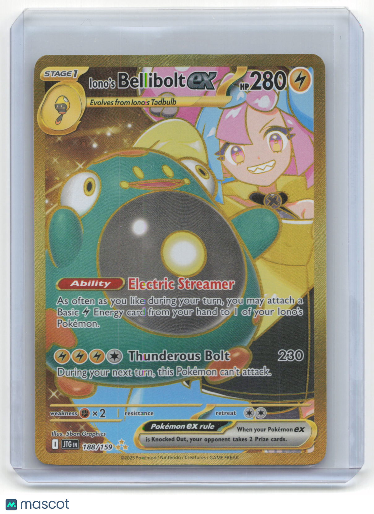 2025 Pokemon Iono's Bellibolt EX Journey Together #188/159